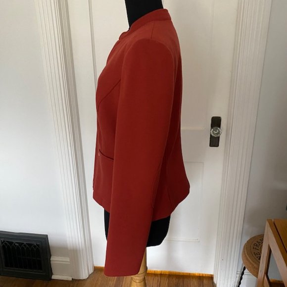 Tommy Hilfiger Orange rust/pumpkin/jacket blazer w/zipper size 8 (fits l… - Picture 8 of 9